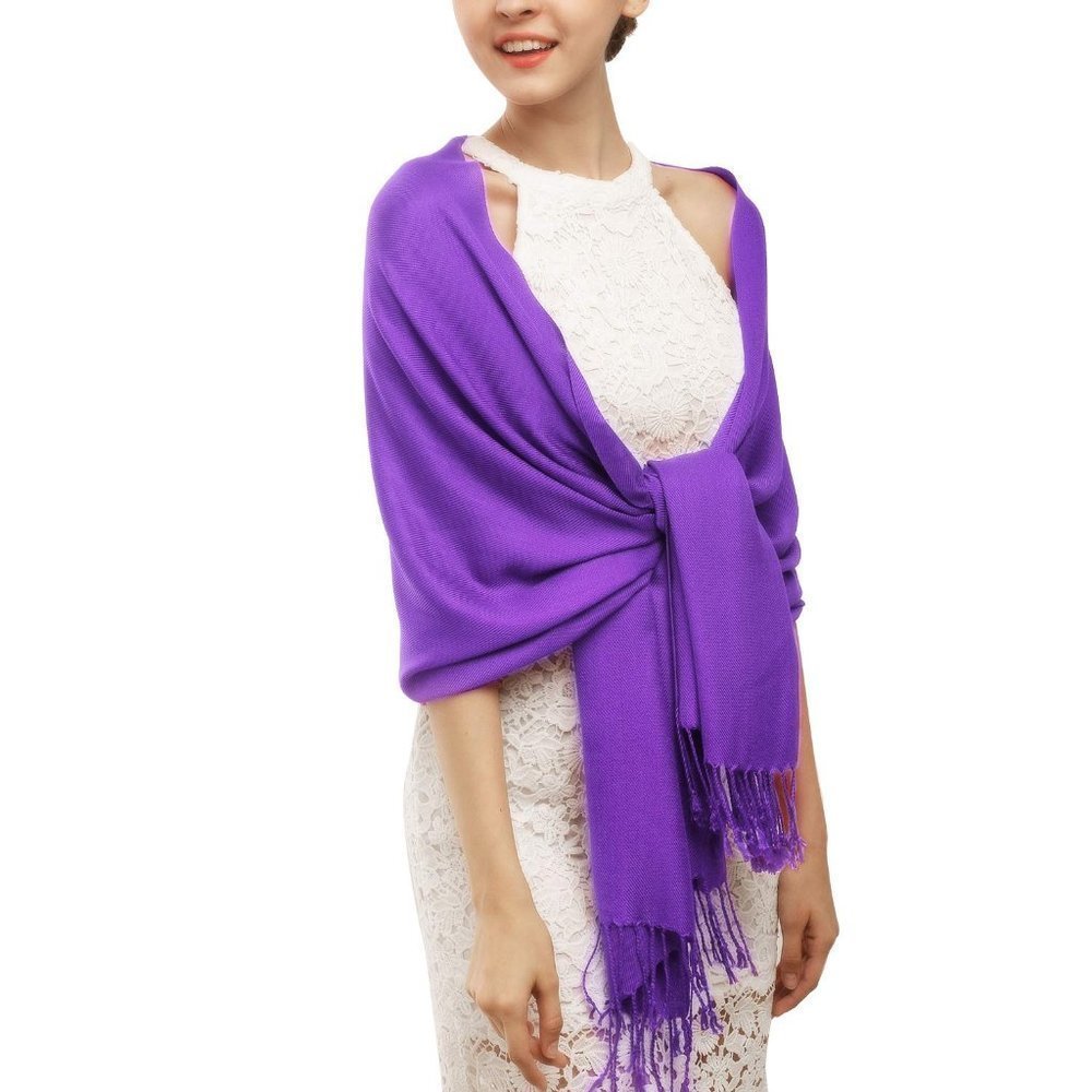 Evening Purple Shawls  Wraps